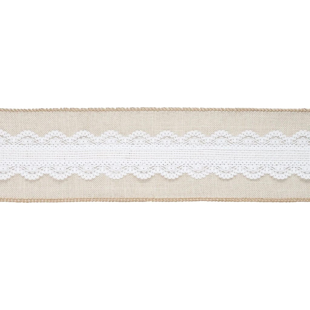Best reviews of π 12 Pack: 2.5" x 2yd. Faux Linen & Lace Wired Ribbon by Celebrate It™ β 3 Best reviews of π 12 Pack: 2.5" x 2yd. Faux Linen & Lace Wired Ribbon by Celebrate It™ β - Image 3
