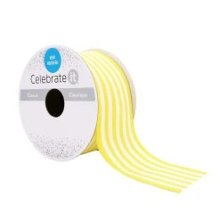 Hot Sale 🧨 1.5" x 3yd. Wired Stripe Ribbon by Celebrate It™ 🛒