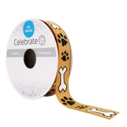Cheap 🌟 5/8" x 7yd. Grosgrain Paw Print & Dog Bone Ribbon by Celebrate It™ 😍