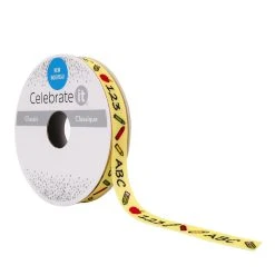 Best deal 😀 12 Pack: 3/8" x 7yd. Grosgrain ABC & 123 Ribbon by Celebrate It™ ⌛