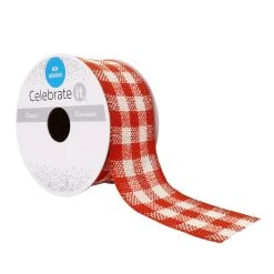Cheap ✨ 1.5" x 3yd. Wired Checkered Ribbon by Celebrate It™ 💯