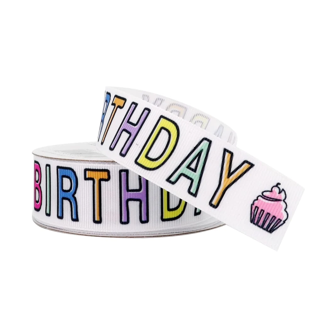 Cheap βοΈ 7/8" x 5yd. Grosgrain Happy π Birthday Ribbon by Celebrate It® β 2 Cheap βοΈ 7/8" x 5yd. Grosgrain Happy π Birthday Ribbon by Celebrate It® β - Image 2