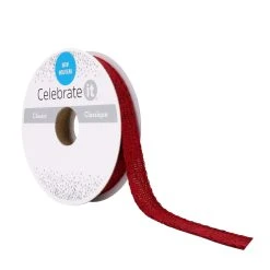 Deals ✔️ 12 Pack: 3/8" x 7yd. Faux Linen Ribbon by Celebrate It® 🤩