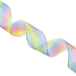 Best Pirce 👍 1.5'' x 3yd. Sheer Wired Rainbow Ribbon by Celebrate It® 👏 -Celebrate It Sales Shop 10690003 3