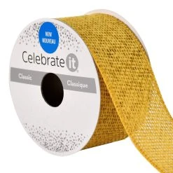 Coupon 💯 1.5" x 3yd. Faux Jute Wired Ribbon by Celebrate It™ 👍