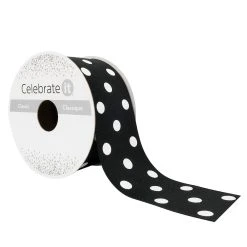 Best deal ❤️ 1.5" x 3yd. Grosgrain Polka Dot Ribbon by Celebrate It® ❤️