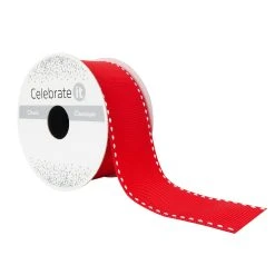 Buy ❤️ 1.5" x 3yd. Grosgrain Stitched Edge Ribbon by Celebrate It® ❤️