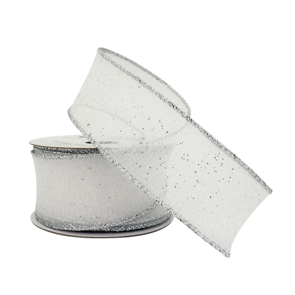 Top 10 π 1.5" x 3yd. Sheer Wired Sparkle Ribbon by Celebrate It® βοΈ 2 Top 10 π 1.5" x 3yd. Sheer Wired Sparkle Ribbon by Celebrate It® βοΈ - Image 2