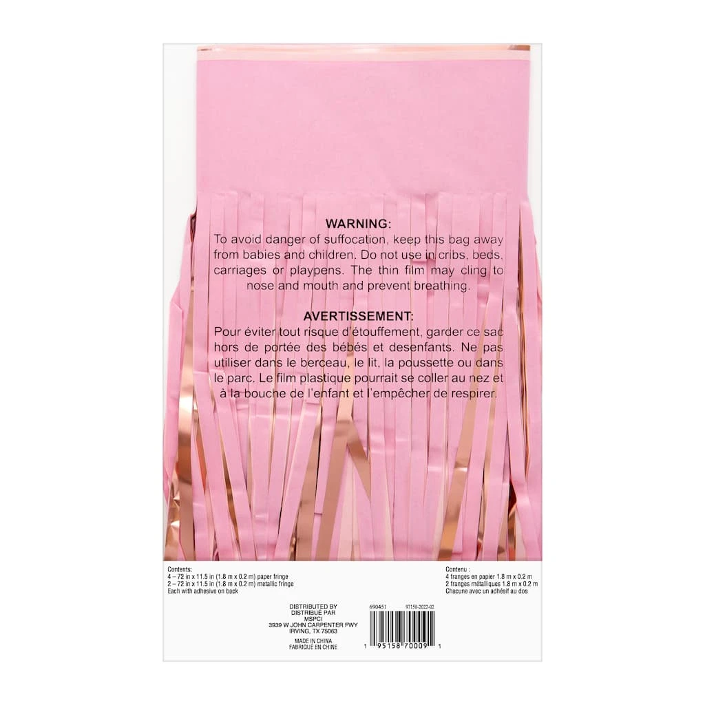 Coupon ❤️ Pink Fringe Backdrop by Celebrate It™ 🌟 3 Coupon ❤️ Pink Fringe Backdrop by Celebrate It™ 🌟 - Image 3