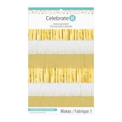 New 👍 Gold & White Fringe Backdrop by Celebrate It™ 🤩