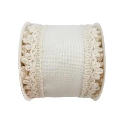 Promo 😉 2.5" x 2yd. Faux Linen Trim Ribbon by Celebrate It® 🌟 -Celebrate It Sales Shop 10690991 4