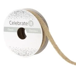 Flash Sale ⌛ 7/16" x 7yd. Jute Ribbon by Celebrate It® ⌛