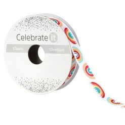Best Pirce ⌛ 5/8'' x 7 yd. Grosgrain Rainbow Ribbon by Celebrate It® 🔔