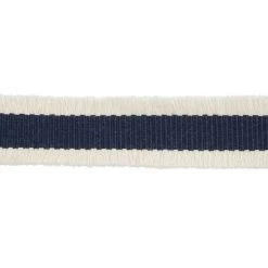 Flash Sale 🎁 7/8'' x 5 yd. Navy and White Fringe Ribbon by Celebrate It® 😍 -Celebrate It Sales Shop 10691905 3
