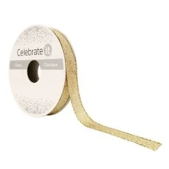 Deals 🤩 3/8" x 7yd. Metallic & Sheer Ribbon by Celebrate It™ ⌛