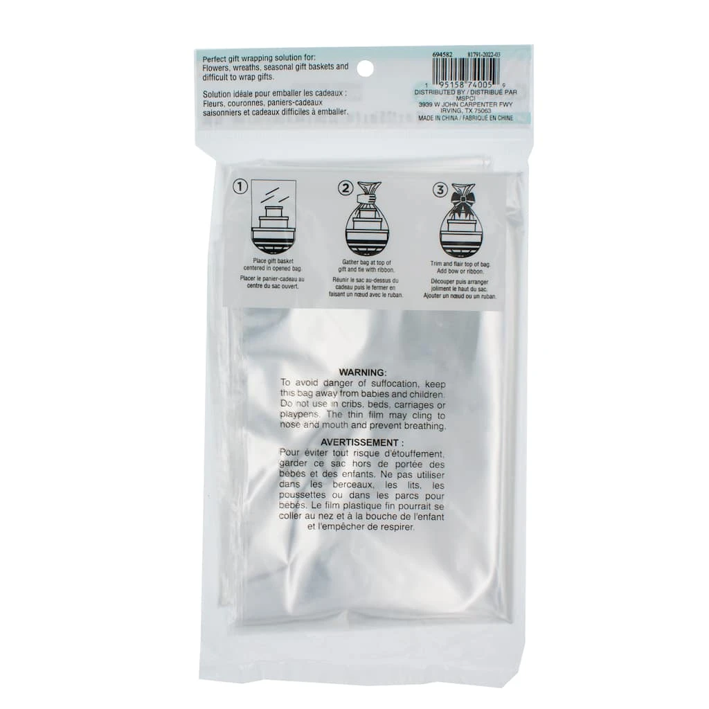 Best Sale π Small Clear Basket Gift Bags by Celebrate It™, 12ct. 𧨠3 Best Sale π Small Clear Basket Gift Bags by Celebrate It™, 12ct. 𧨠- Image 3