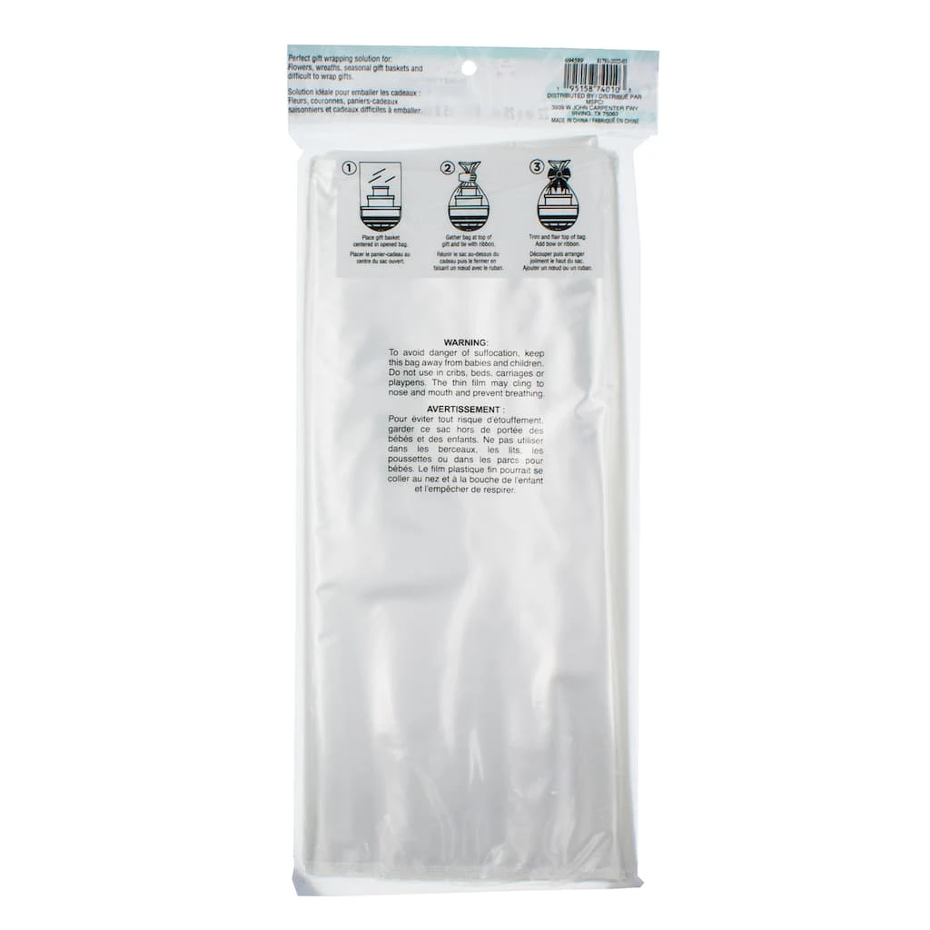 Promo 𧨠Large Clear Basket Gift Bags by Celebrate It™, 24ct. π 3 Promo 𧨠Large Clear Basket Gift Bags by Celebrate It™, 24ct. π - Image 3