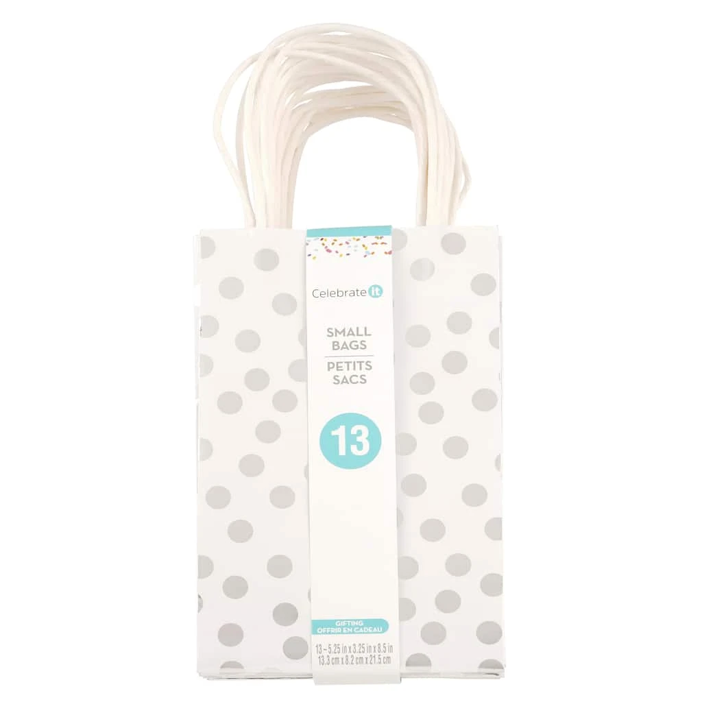 Top 10 ❤️ Silver Polka Dot & Stripe Gift Bag Value Pack by Celebrate It™ 💯 1 Top 10 ❤️ Silver Polka Dot & Stripe Gift Bag Value Pack by Celebrate It™ 💯