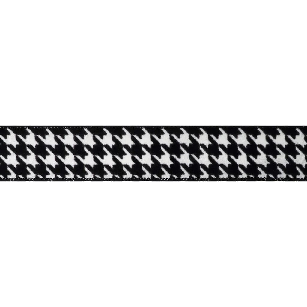 Cheap 🥰 1.5" x 25ft. Taffeta Wired Houndstooth Ribbon by Celebrate It® Christmas 🔥 3 Cheap 🥰 1.5" x 25ft. Taffeta Wired Houndstooth Ribbon by Celebrate It® Christmas 🔥 - Image 3