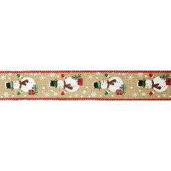 Discount β¨ 1.5" x 30ft. Faux Linen Wired Snowman Ribbon by Celebrate It® π― Christmas π― 5 Discount β¨ 1.5" x 30ft. Faux Linen Wired Snowman Ribbon by Celebrate It® π― Christmas π― -Celebrate It Sales Shop 10695988 3