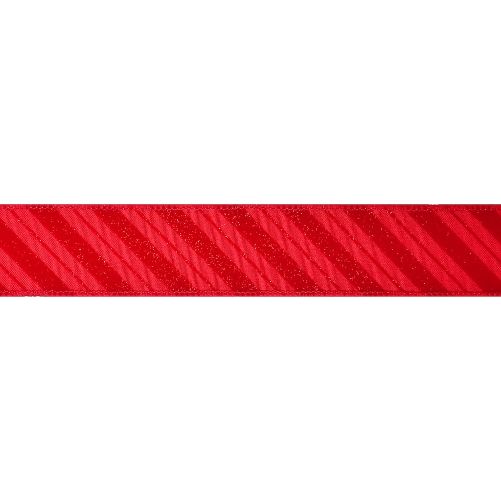 Hot Sale π 1.5" x 25ft. Taffeta Wired Diagonal Striped Ribbon by Celebrate It® Christmas π 3 Hot Sale π 1.5" x 25ft. Taffeta Wired Diagonal Striped Ribbon by Celebrate It® Christmas π - Image 3