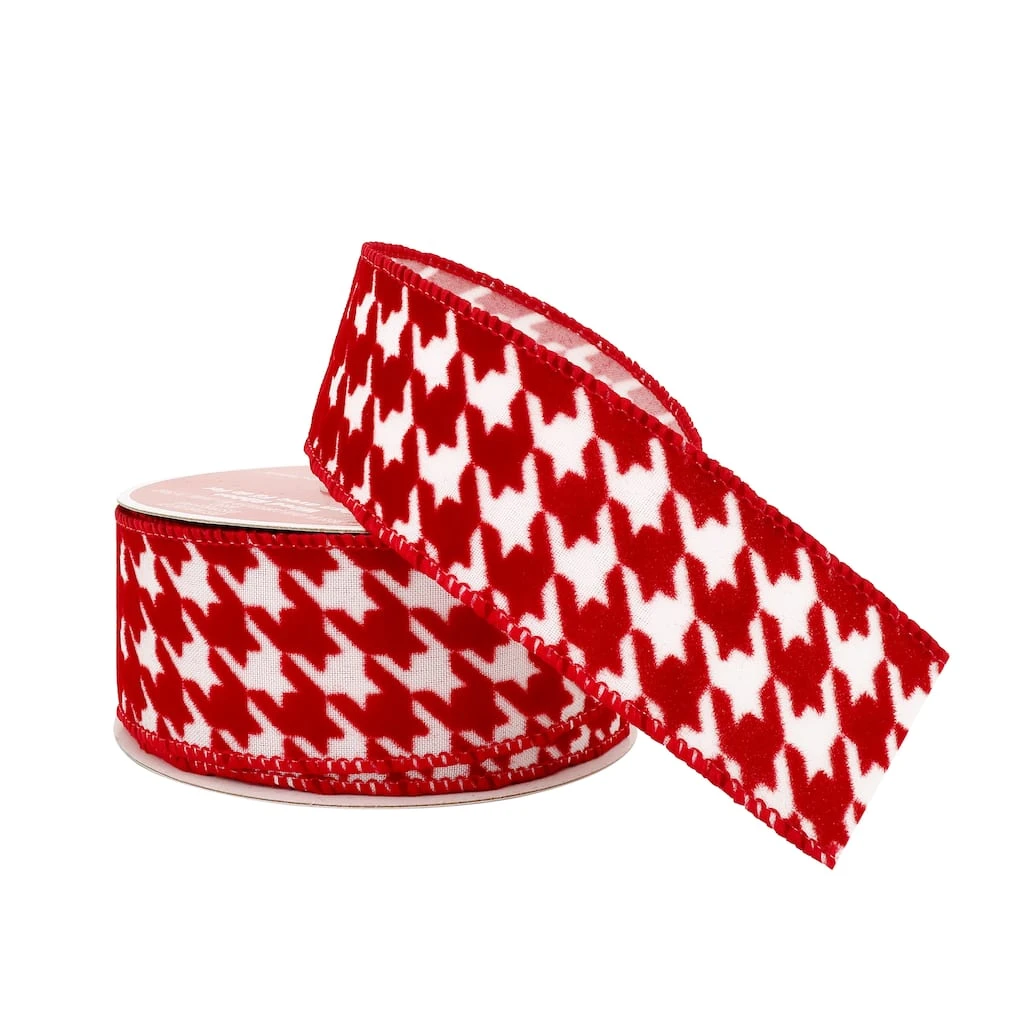 Coupon βοΈ 1.5" x 25ft. Taffeta Wired Houndstooth Ribbon by Celebrate It® π― Christmas π 2 Coupon βοΈ 1.5" x 25ft. Taffeta Wired Houndstooth Ribbon by Celebrate It® π― Christmas π - Image 2