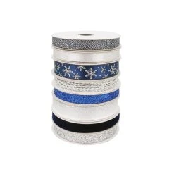 Best deal 👍 2.6yd. Metallic Mixed Snowflake ✨ Christmas Ribbon Variety Pack by Celebrate It™ ✨
