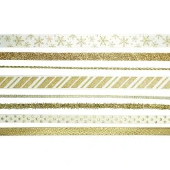 Cheap ❤️ 2.6yd. Metallic Mixed Stripe & Dots Christmas Ribbon Variety Pack by Celebrate It™ ⭐ -Celebrate It Sales Shop 10696000 3