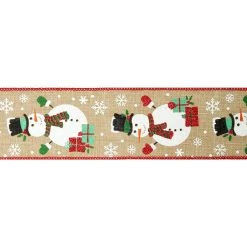 Hot Sale π 2.5" x 20ft. Faux Linen Wired Snowman Ribbon by Celebrate It® Christmas π 5 Hot Sale π 2.5" x 20ft. Faux Linen Wired Snowman Ribbon by Celebrate It® Christmas π -Celebrate It Sales Shop 10696001 3