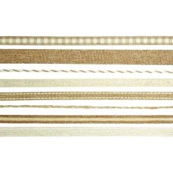 Best Pirce ❤️ 2.6yd. Natural Check & Stripe Christmas Ribbon Variety Pack by Celebrate It™ ⭐ -Celebrate It Sales Shop 10696003 3
