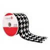 Outlet 👏 2.5" x 20ft. Taffeta Wired Houndstooth Ribbon by Celebrate It® Christmas 🛒