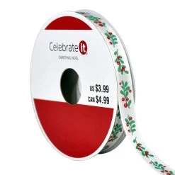 Coupon 🎁 3/8" x 12ft. Mistletoe Ribbon by Celebrate It® Christmas 🧨