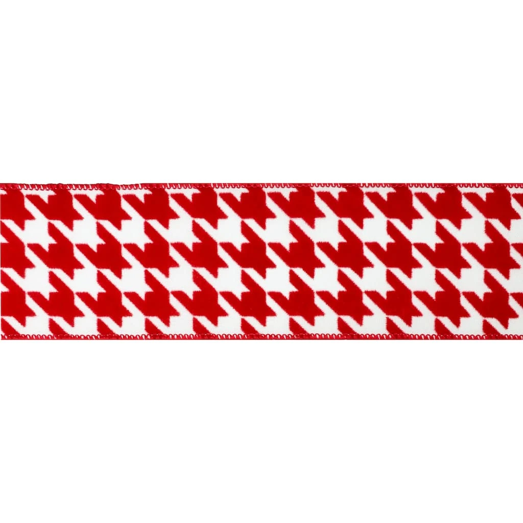 Deals ⌛ 2.5" x 20ft. Taffeta Wired Houndstooth Ribbon by Celebrate It® ✔️ Christmas 🧨 3 Deals ⌛ 2.5" x 20ft. Taffeta Wired Houndstooth Ribbon by Celebrate It® ✔️ Christmas 🧨 - Image 3