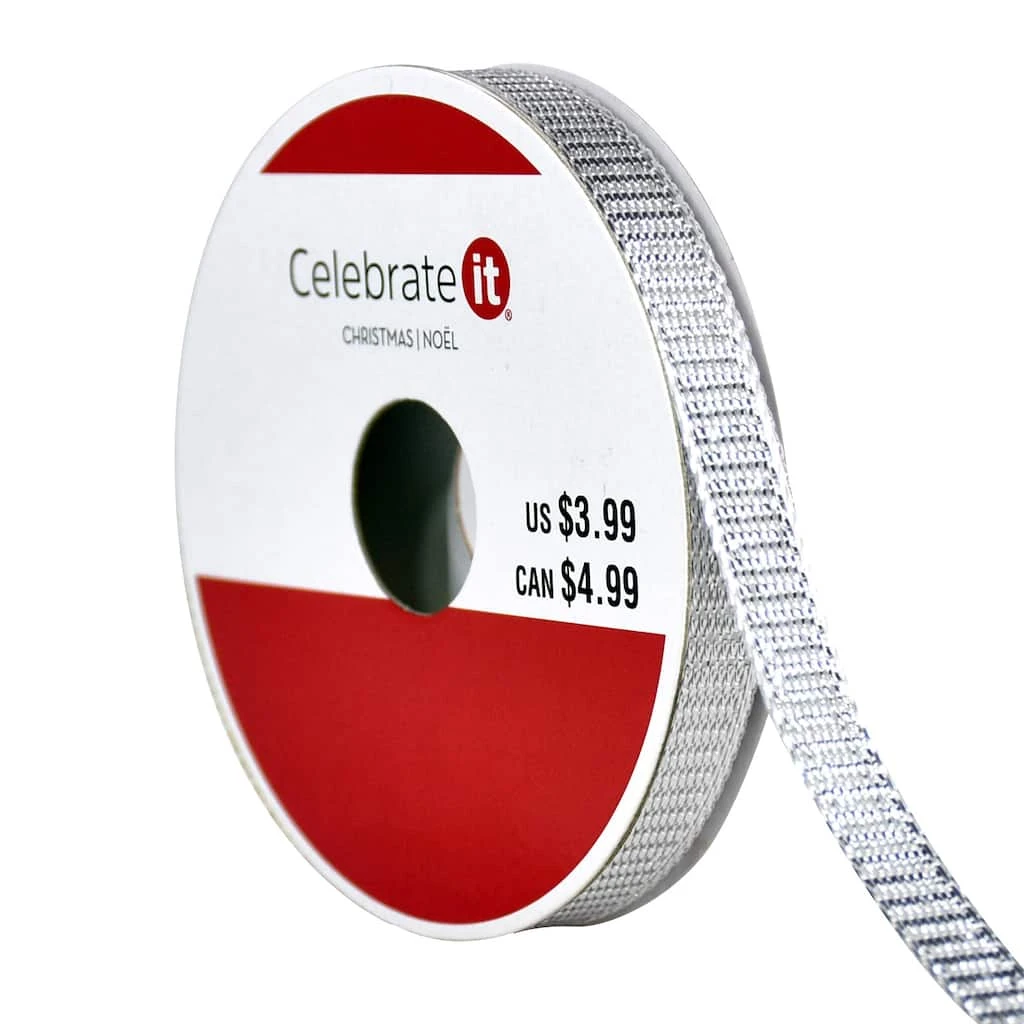 Brand new π₯° 3/8" x 4yd. Metallic Ribbon by Celebrate It® Christmas π 1 Brand new π₯° 3/8" x 4yd. Metallic Ribbon by Celebrate It® Christmas π