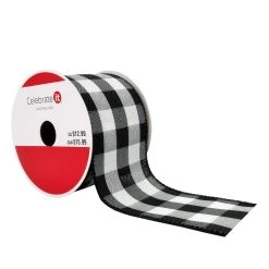 Best Sale ✔️ 2.5" x 20ft. Wired Buffalo Check Ribbon by Celebrate It® Christmas 💯