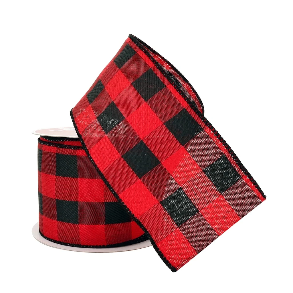 Flash Sale β¨ 2.5" x 20ft. Wired Buffalo Check Ribbon by Celebrate It® Christmas π 2 Flash Sale β¨ 2.5" x 20ft. Wired Buffalo Check Ribbon by Celebrate It® Christmas π - Image 2