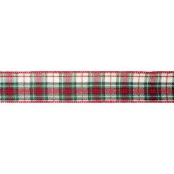 Deals 🔔 1.5" x 10yd. Wired Plaid Ribbon by Celebrate It® Christmas 🧨 -Celebrate It Sales Shop 10696072 3