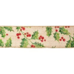 Top 10 ๐ 2.5" x 18ft. Jute Wired Holly Berry Ribbon by Celebrate It™ Christmas ๐ 5 Top 10 ๐ 2.5" x 18ft. Jute Wired Holly Berry Ribbon by Celebrate It™ Christmas ๐ -Celebrate It Sales Shop 10696097 3