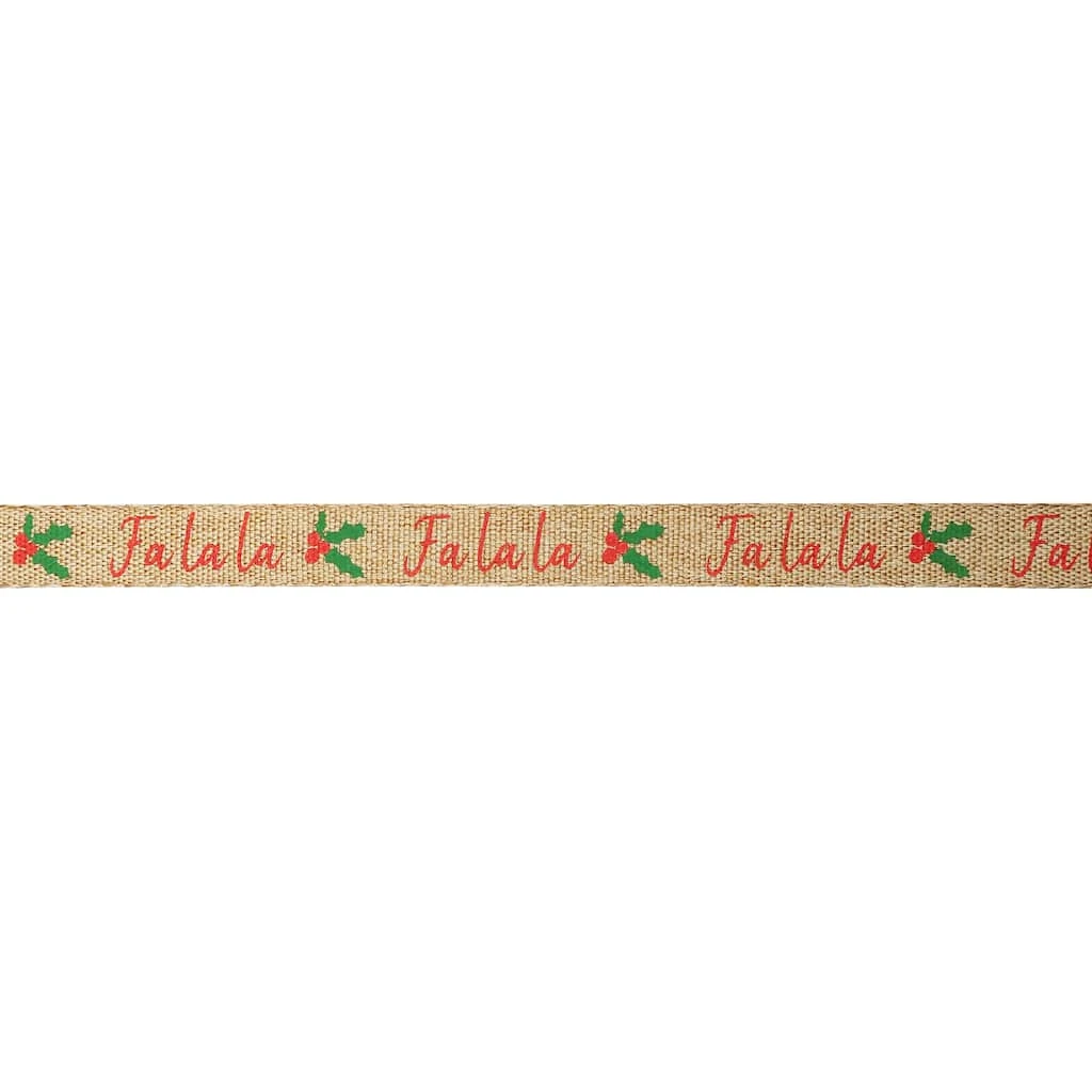 Flash Sale π 5/8" x 24ft. Faux Linen Fa La La Ribbon by Celebrate It™ Christmas π₯° 3 Flash Sale π 5/8" x 24ft. Faux Linen Fa La La Ribbon by Celebrate It™ Christmas π₯° - Image 3