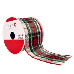 Best reviews of ✨ 2.5" x 20ft. Metallic Wired Plaid Ribbon by Celebrate It™ ❄ Christmas 🔥