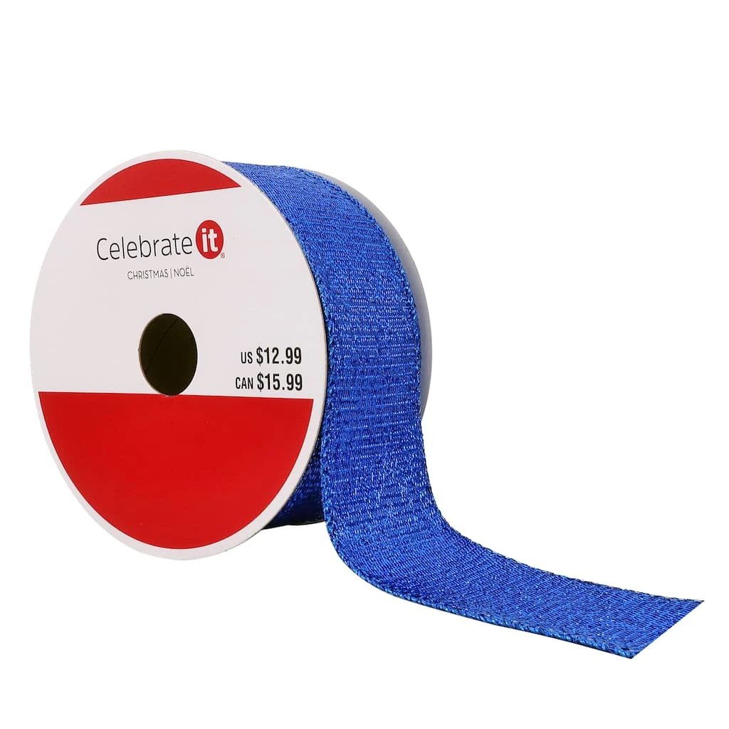 New π 1.5" x 30ft. Metallic Wired Ribbon by Celebrate It™ Christmas βοΈ 1 New π 1.5" x 30ft. Metallic Wired Ribbon by Celebrate It™ Christmas βοΈ