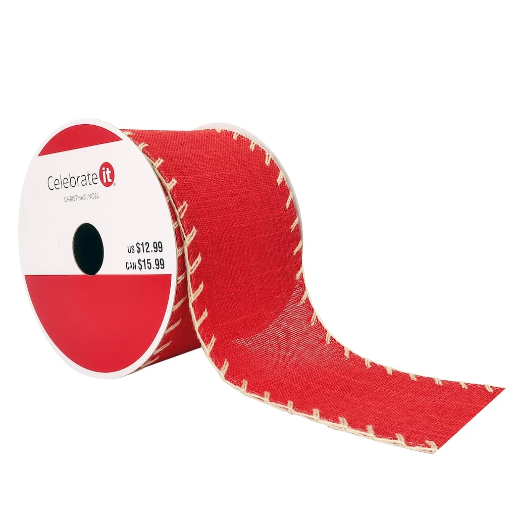 Best reviews of π₯ 2.5" x 20ft. Faux Linen Wired Blanket Stitch Ribbon by Celebrate It™ β Christmas π 1 Best reviews of π₯ 2.5" x 20ft. Faux Linen Wired Blanket Stitch Ribbon by Celebrate It™ β Christmas π