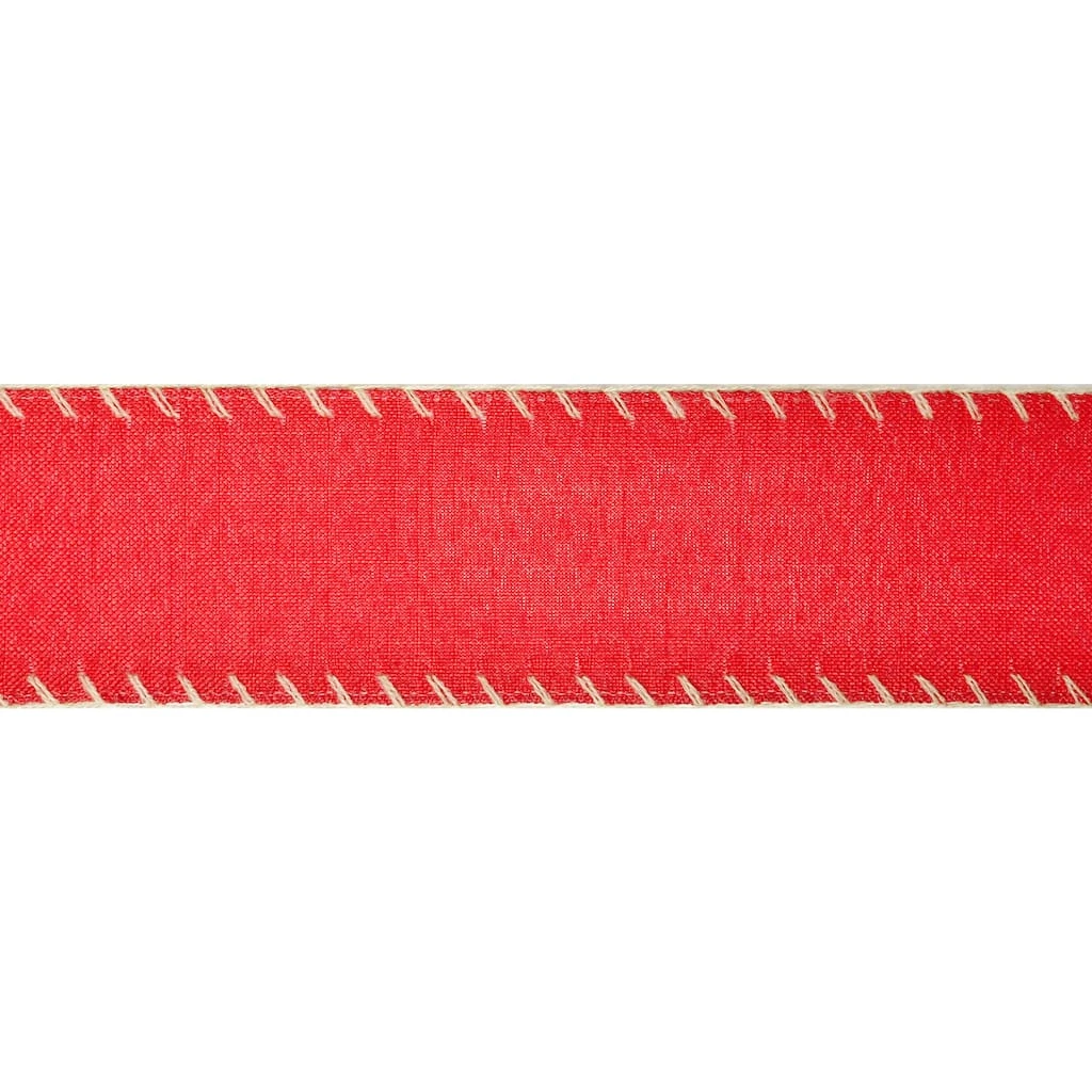 Best reviews of π₯ 2.5" x 20ft. Faux Linen Wired Blanket Stitch Ribbon by Celebrate It™ β Christmas π 3 Best reviews of π₯ 2.5" x 20ft. Faux Linen Wired Blanket Stitch Ribbon by Celebrate It™ β Christmas π - Image 3