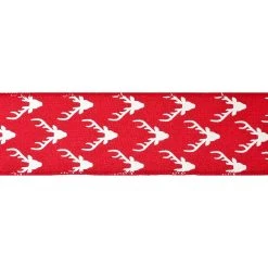 Coupon 🛒 2.5" x 20ft. Faux Linen Wired Antlers Ribbon by Celebrate It™ ❄ Christmas ✔️ -Celebrate It Sales Shop 10696145 3