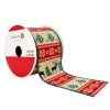 Budget ✨ 2.5" x 20ft. Faux Linen Wired Deer & Trees Ribbon by Celebrate It™ ✔️ Christmas 👍