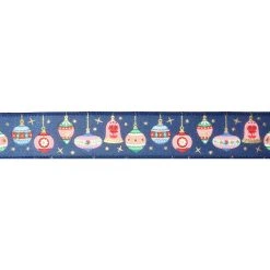 New 😀 1.5" x 30ft. Faux Linen Wired Ornaments Ribbon by Celebrate It™ Christmas 🎁 -Celebrate It Sales Shop 10696185 3
