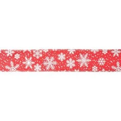 New 🧨 1.5" x 30ft. Taffeta Wired Snowflakes Ribbon by Celebrate It™ Christmas 👏 -Celebrate It Sales Shop 10696194 3