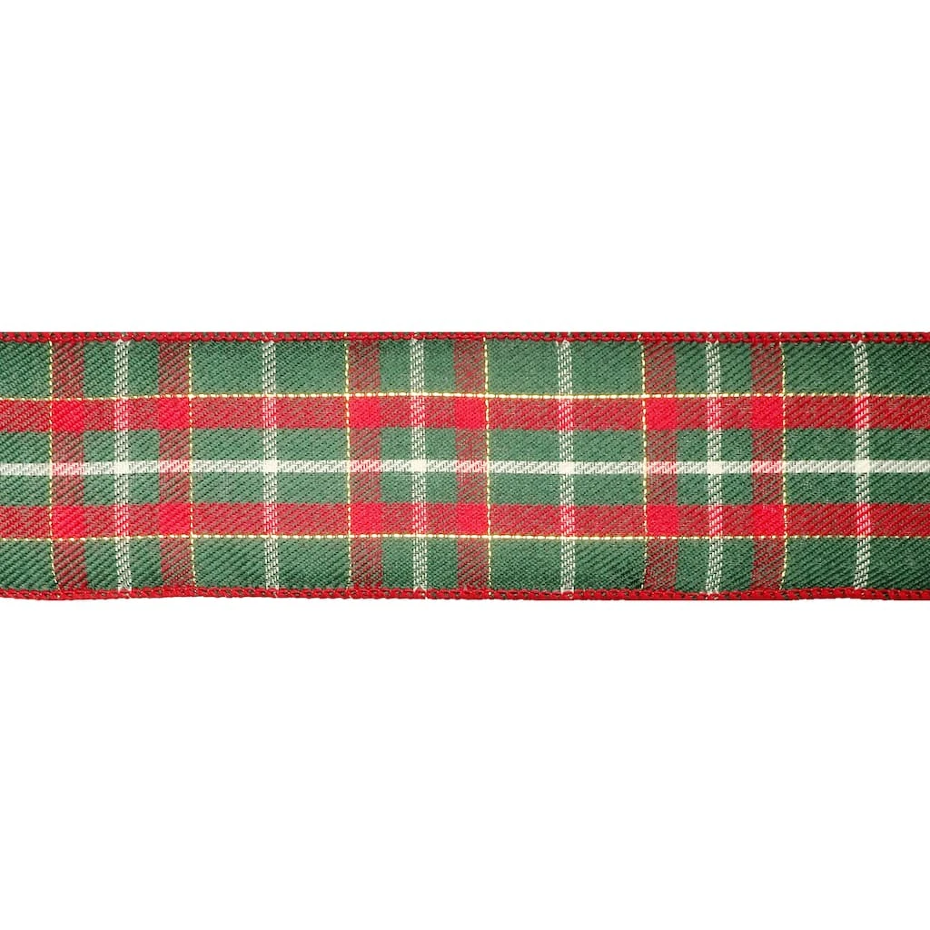 Best reviews of π 2.5" x 20ft. Metallic Wired Plaid Ribbon by Celebrate It™ Christmas π 3 Best reviews of π 2.5" x 20ft. Metallic Wired Plaid Ribbon by Celebrate It™ Christmas π - Image 3