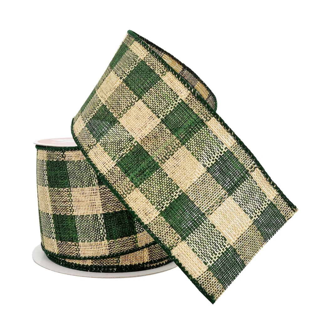 Best Sale π 2.5" x 20ft. Wired Check Ribbon by Celebrate It™ β Christmas π 2 Best Sale π 2.5" x 20ft. Wired Check Ribbon by Celebrate It™ β Christmas π - Image 2