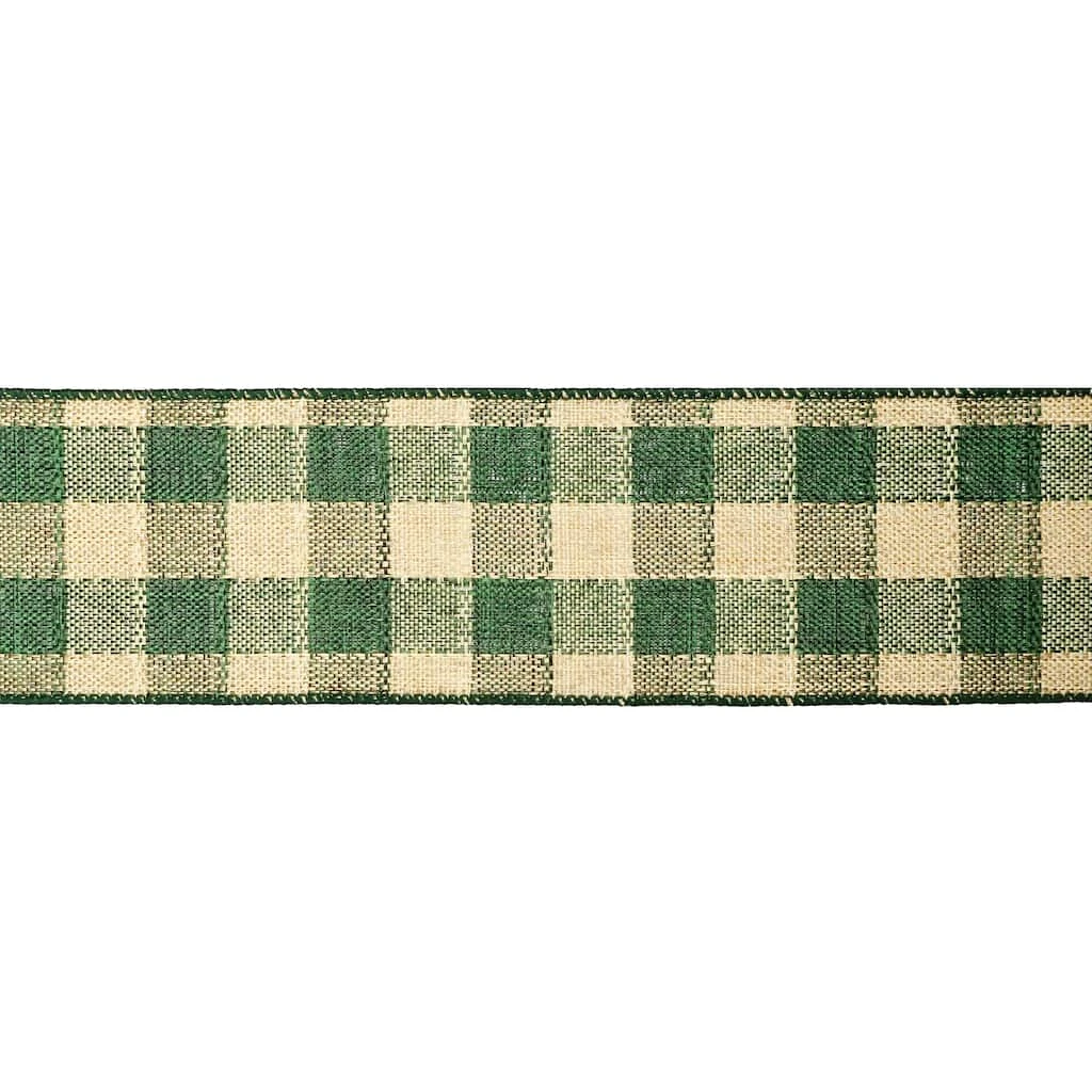 Best Sale π 2.5" x 20ft. Wired Check Ribbon by Celebrate It™ β Christmas π 3 Best Sale π 2.5" x 20ft. Wired Check Ribbon by Celebrate It™ β Christmas π - Image 3